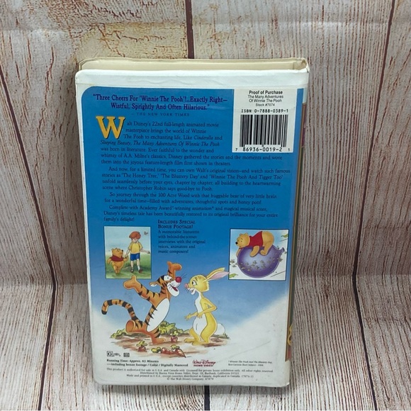 Disney’s Winnie The Pooh VHS Commemorative Edition 7074 Vintage - Picture 5 of 12